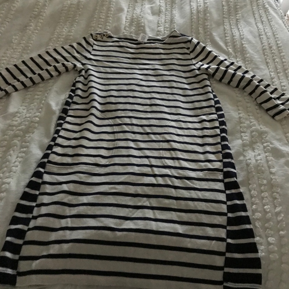 crew cuts black and white striped dress size 12